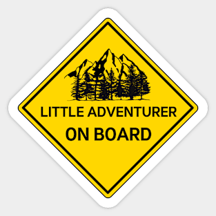 little adventure on board funny car sticker Sticker